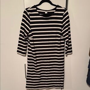 Old Navy Black and White Striped Dress